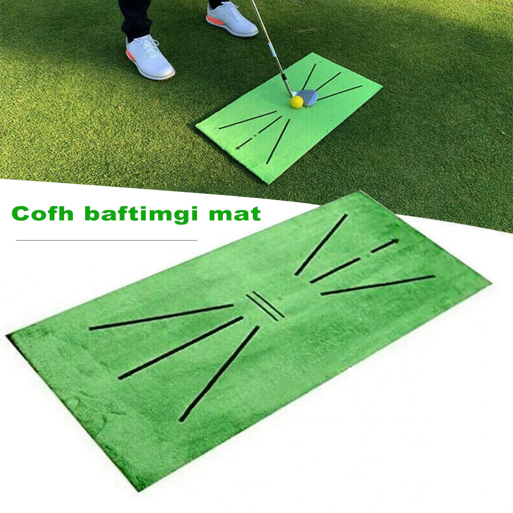 

Golf Swing Hitting Mat Home Indoor Golf Training Pad Thicken Practice Hitting Aid Fixed Ground Mat Swing Training Exerciser