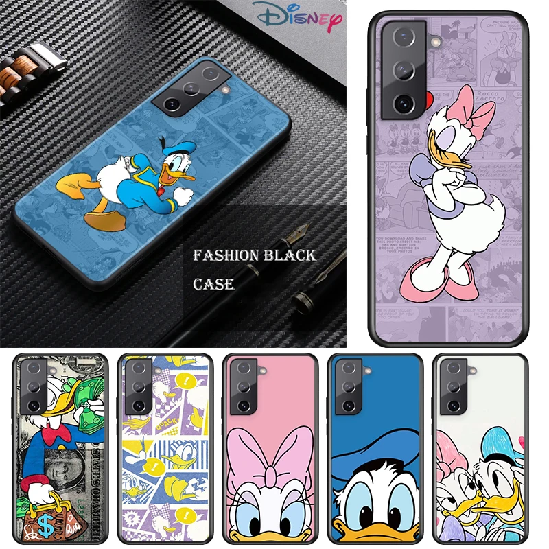 

Duck Donald Cartoon For Samsung Galaxy S21 S10 S10E S9 S8 S7 Note 20 10 9 8 Ultra 5G Plus Edge Pro Black Phone Case