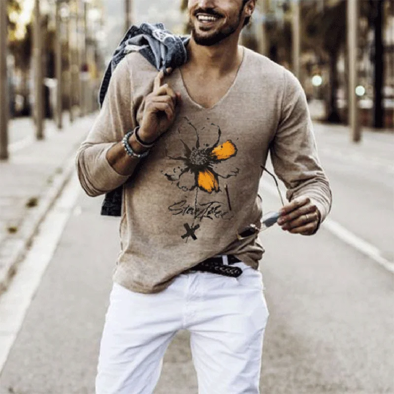 Мужской свитшот Повседневный пуловер с длинным рукавом и круглым вырезом