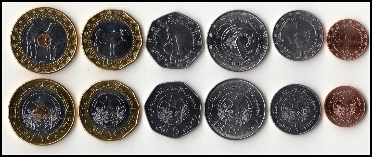

Mauritania 6 Pieces Set Coins Africa New Original Coin Unc Collectible Edition Real Rare Commemorative