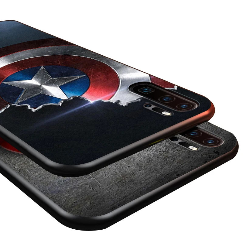 

Marvel Captain America-A For Huawei P8 P9 P10 P20 P30 P40 P50 Lite E RU Pro 2017 2019 mini TPU Black Phone Case