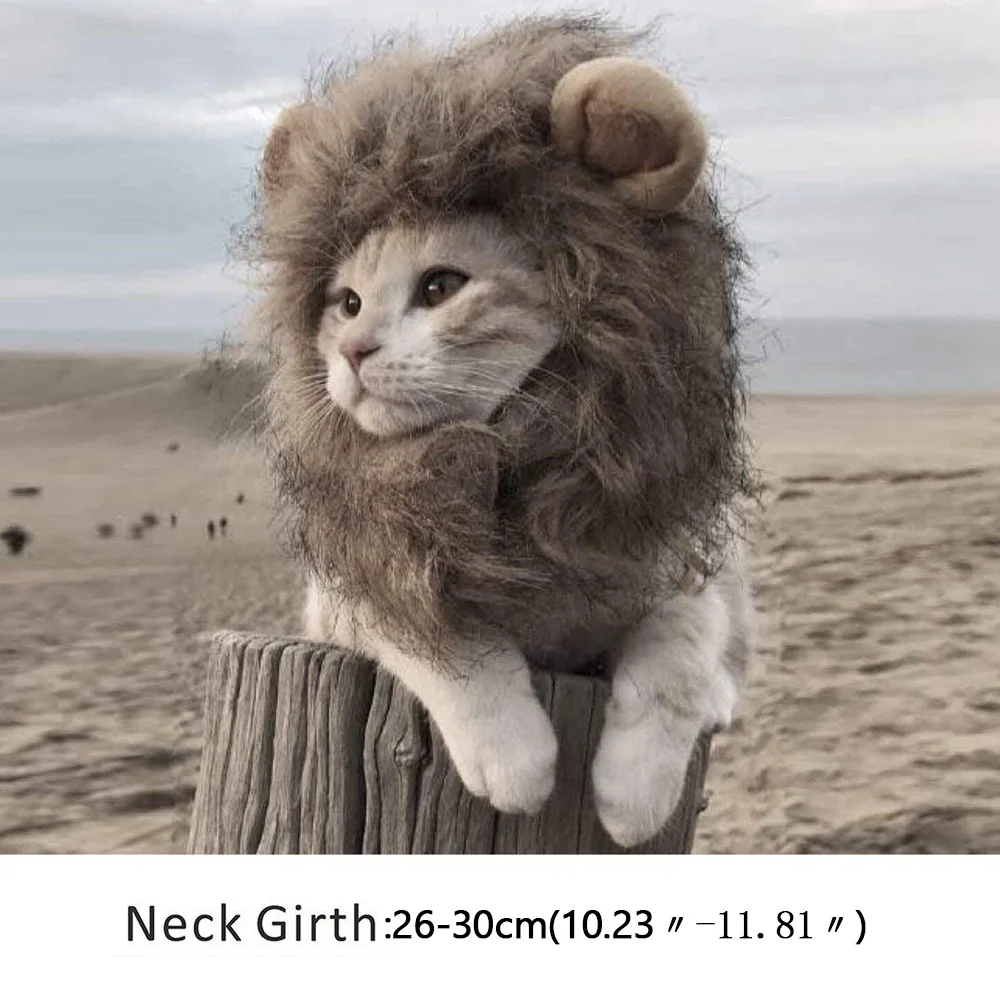 Парик для кота костюм льва грива парик шапка кошки собаки Хэллоуин