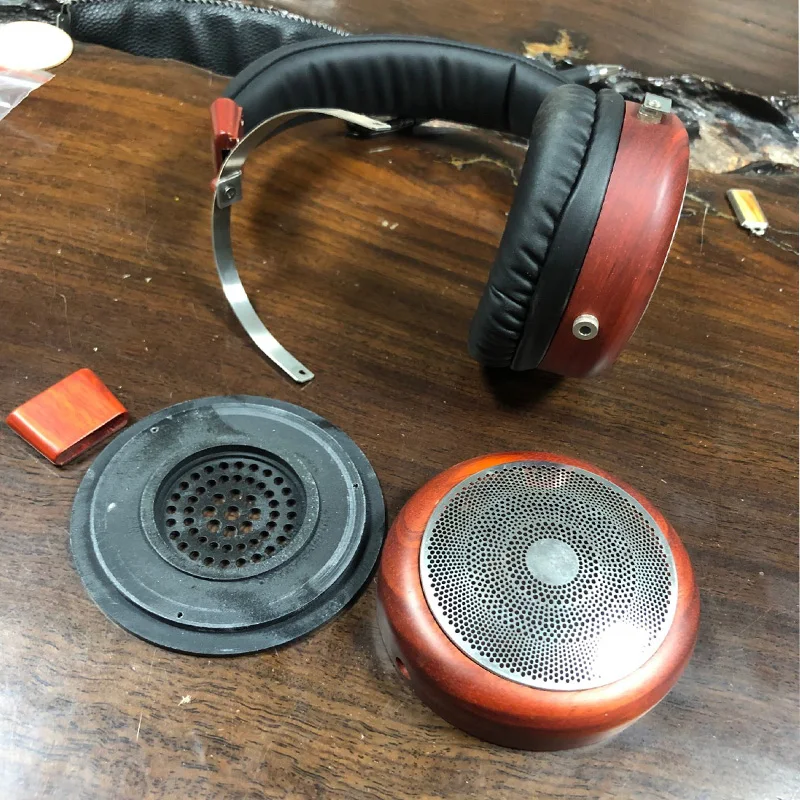 HiFi корпус наушников натуральный деревянный над ухом гарнитура Оболочка Чехол DIY 50 мм динамик блок наушников