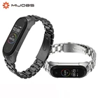 Ремешок для часов Xiaomi Miband 4 5 6, металлический браслет для Mi Band 3, аксессуары для наручных часов Mi 5