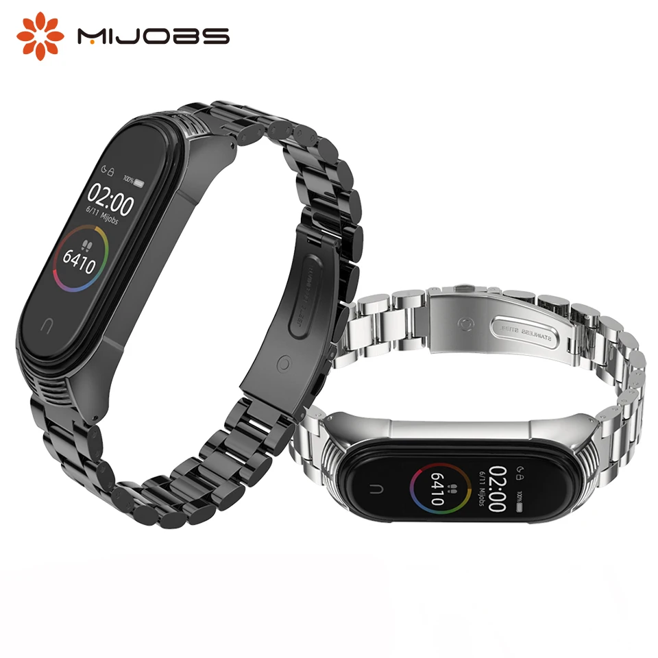Ремешок для часов Xiaomi Miband 4 металлический браслет из нержавеющей стали mi band 3