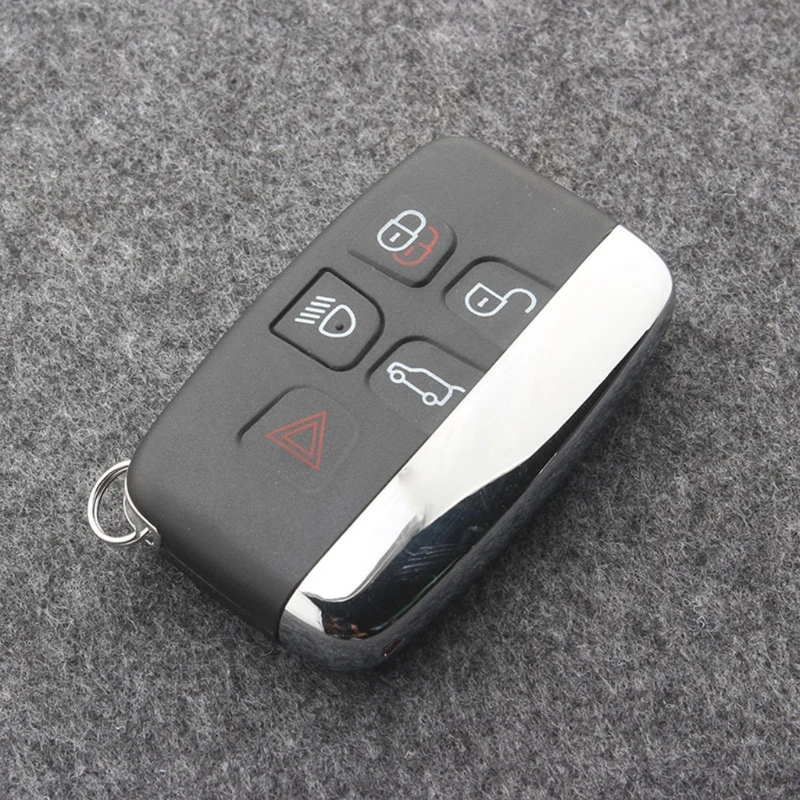 

Smart Remote Key Shell Replacement Compatible with Land-Rover-Jaguar 5 Buttons Smart Car Key Case Cover