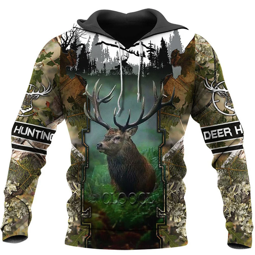 

CLOOCL Newest Popular Moose Hunting 3D Print Men Women Harajuku Hoodies Sportswear Unisex Funny Fashion All-match Tops