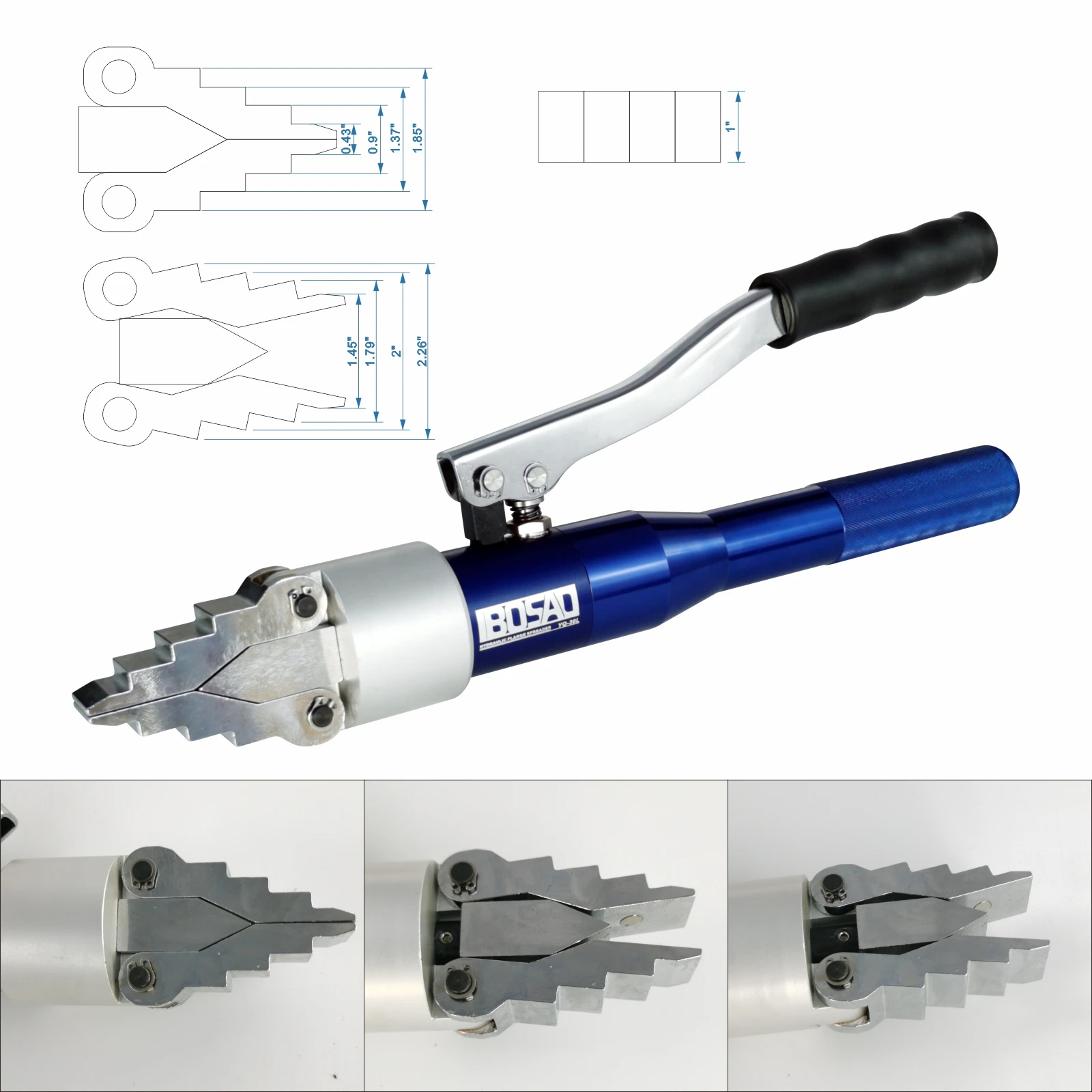 Алюминиевый гидравлический расширитель фланца 6T ручной разделитель портативный