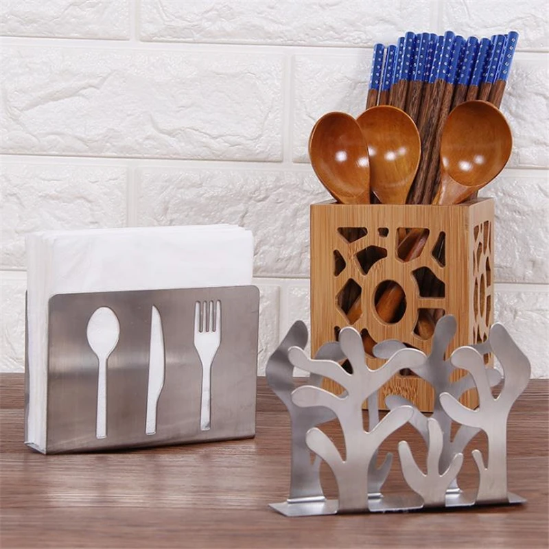 Креативная Подставка для салфеток из нержавеющей стали органайзер держатель