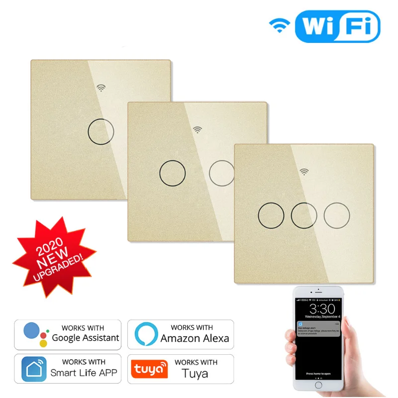 

Смарт-выключатель RF433 сенсорный с поддержкой Wi-Fi и голосовым управлением