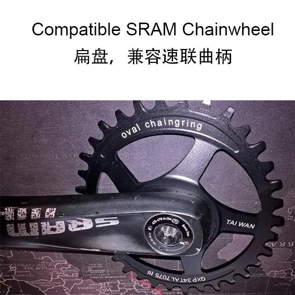 Широкий одинарный Овальный Стул Для X-SYNC Овальный SRAM Центр замок Кривошип SRAM овальная Звездочка Кривошип