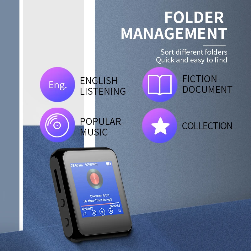 Смарт часы Bluetooth MP4 плеер с наушниками поддержка чтения электронных книг просмотр