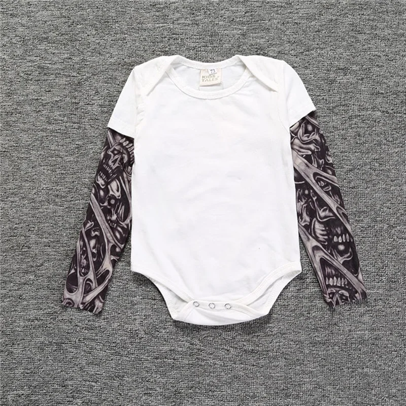 Новорожденный мальчик и девочка ребенок тату Цветок на руку поддельные два с