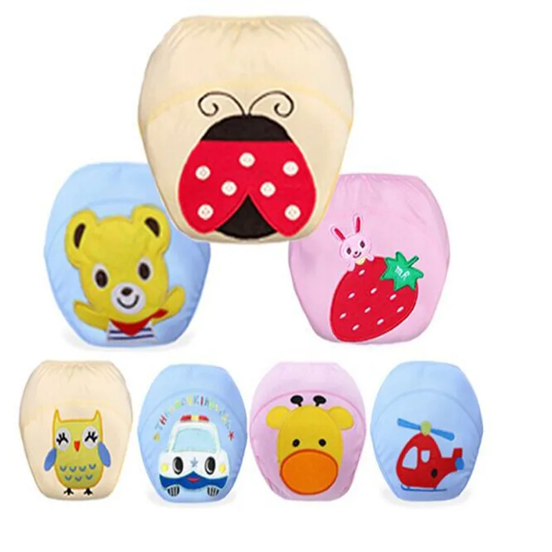 2 шт./лот Детские тренировочные брюки подгузник моющийся хлопковая обучения же