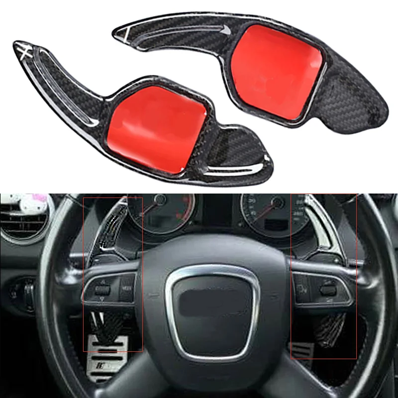 Удлинитель рулевого колеса из углеродного волокна для Audi A3 RS3 A5 RS6 A4L A6L R8 A7 Q3 A8 Q5 S5 Q7
