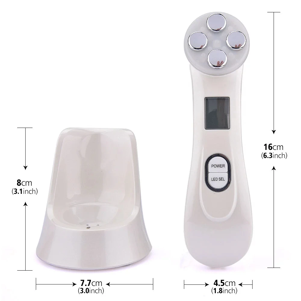 

5 in1 LED Photon Skin Care Beauty Device RF Radio Frequency Mesotherapy Electroporation Face Lifting Wrinkles Removal Tightenin