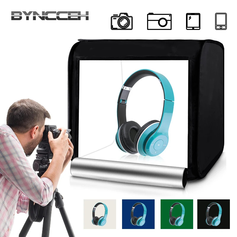 Caixa de Estúdio Foto para Fotografia Ajustável com Foto Mesa Iluminação Caixa Brilho Fundo Tiro Tenda 40 – 60cm Luz