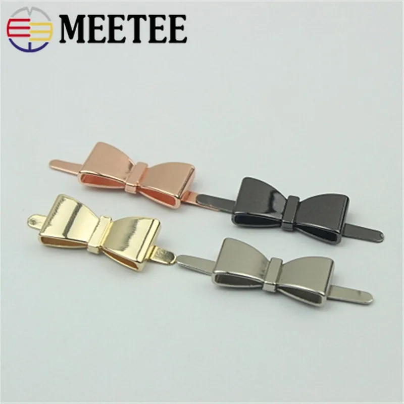 Meetee 10 шт. 25X1 2 мм/40х18 мм Пряжка для банта металлическая фурнитура обуви пряжки