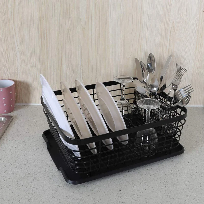 Сушилка для кухонной посуды сушилка с поддоном и корзиной хранения кухонная