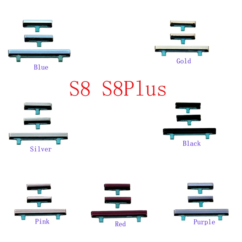 

10Set Power On Off Swith Volume Button For Samsung Galaxy S8 Plus S8Plus G950F G950 S8+ G955 G955F G955U Housing Side Key