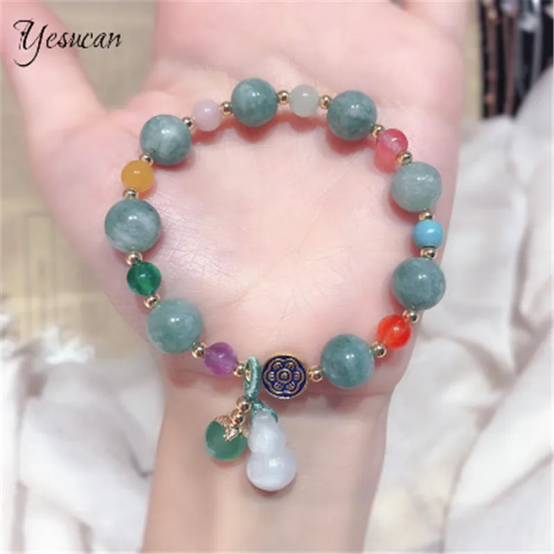 Женские браслеты с камнями на удачу из ниток браслет для йоги энергетический
