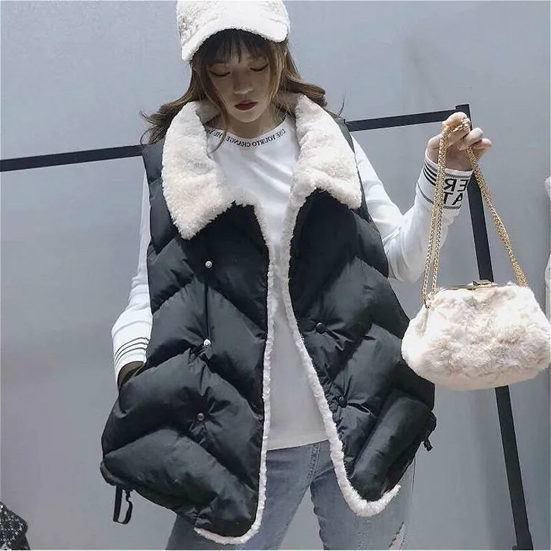 Жилет женский хлопковый осенне-зимний зеленый без рукавов | Женская одежда