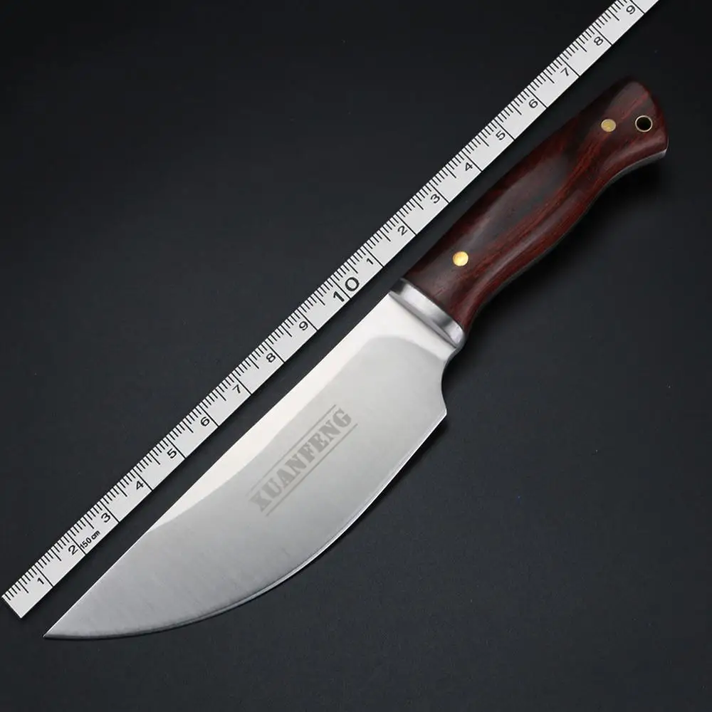 

XUANFENG Outdoor Hunting Knife Slicing Knife Field Survival Fixed Blade Knife Butcher Knife Full Tang Janpan Steel Short Knives