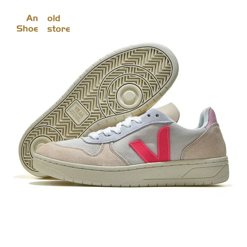 

High-end Brand V women's High-quality Leather Breathable Casual Simple Couple Casual Shoes Male Designer Shoes