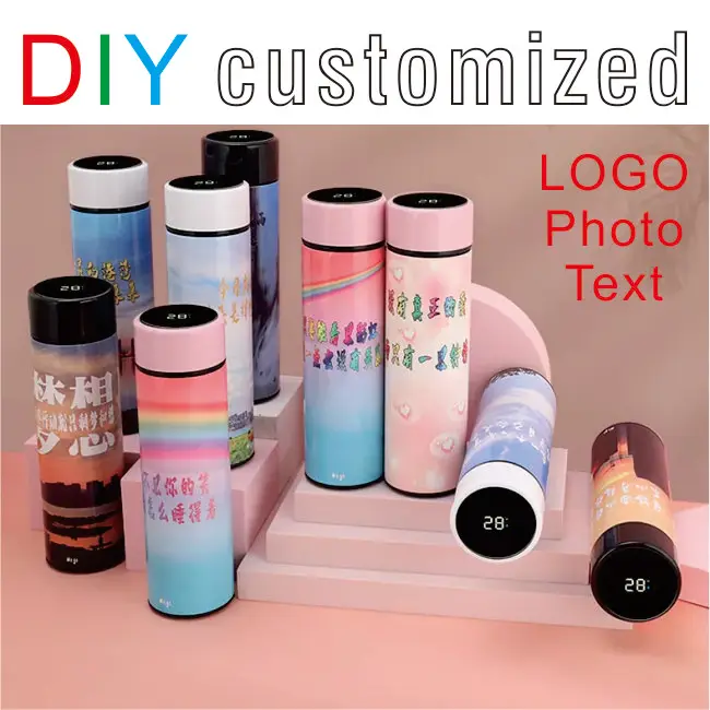 Умная Вакуумная чашка с дисплеем температуры воды светодиодный термос