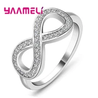 luxury solid 925 sterling silver rings for women hollow out number 8 infinity love jewelry valentines day gift big promotion
