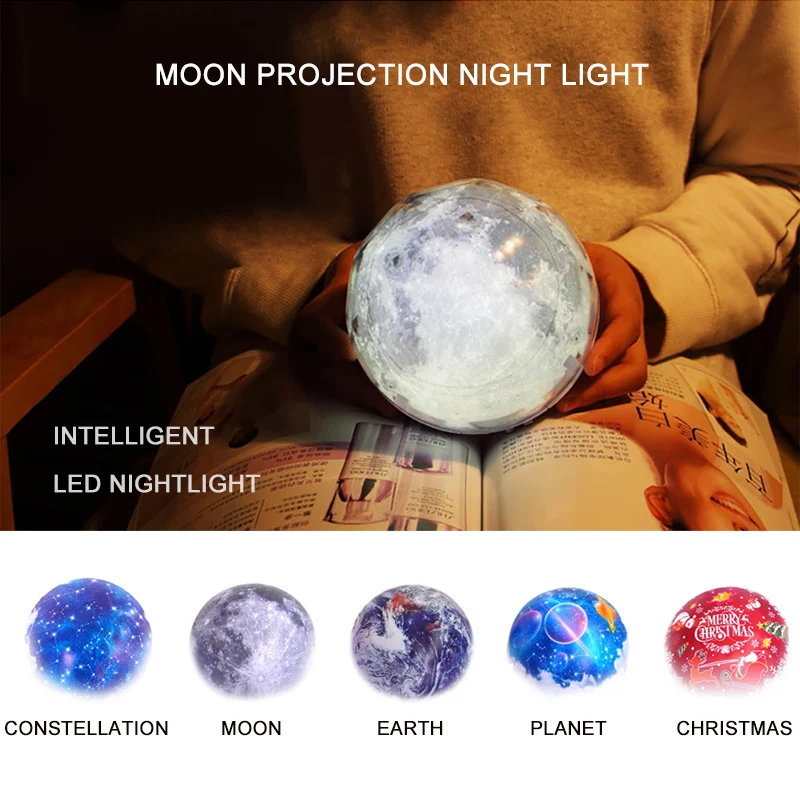 Linson LED Star проектор ночные светильники для вращения Земли и Луны лампы в качестве детских подарков для украшения детской комнаты от AliExpress RU&CIS NEW