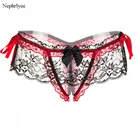 2021 горячие сексуальные стринги для Для женщин кружева прозрачные трусики с низкой талией кружевные Трусы-стринги Нижнее белье P065