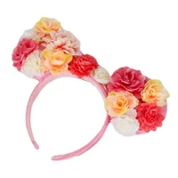 new style rose flower ears headband big sequins bowknot ears clothing headwear cosplay plush adultchild headwear gifts