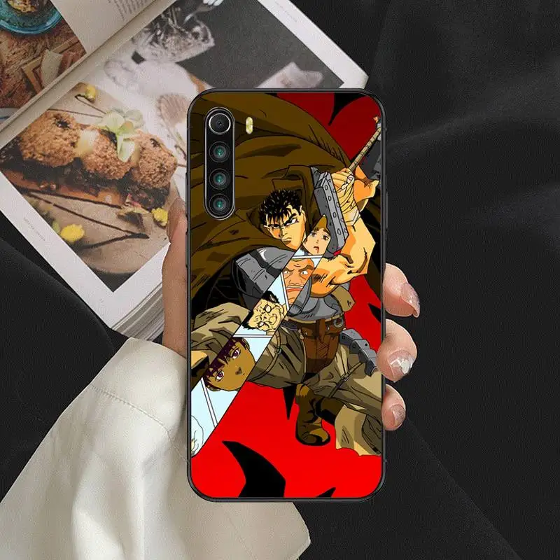 

Anime Berserk Guts Phone Case For Redmi 4X 5plus 6 7 8A 9 Note 9s 4 8 T 9 10 pro Cover Fundas Coque