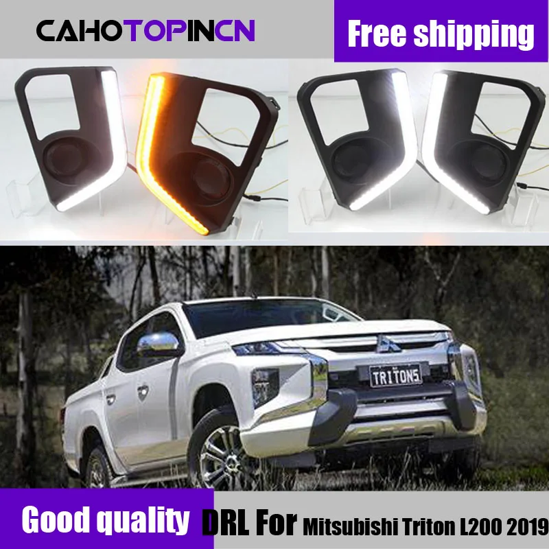 Дневные ходовые огни для Mitsubishi Triton L200 2019 светодиодные дневные противотуманная
