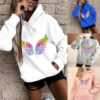 womens fashion hoodie casual sports hoodie loose big pockets long sleeve base top ladies streetwear girls sports pullover