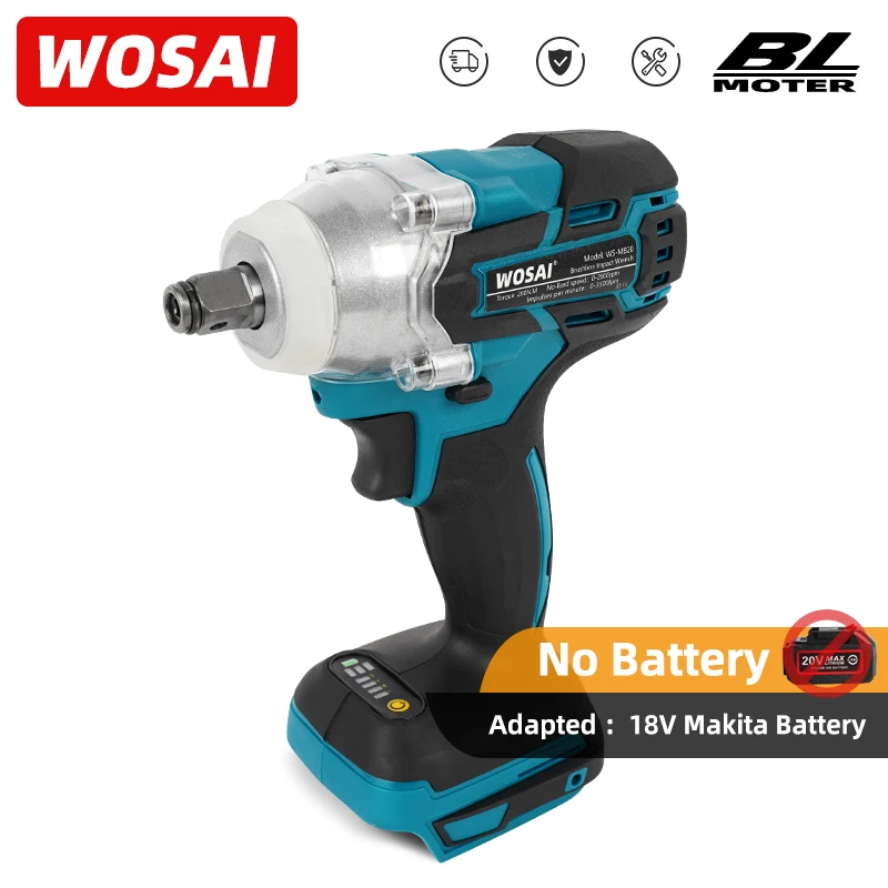 WOSAI MT серия 20V бесщеточный Электрический Аккумуляторный ударный гайковерт