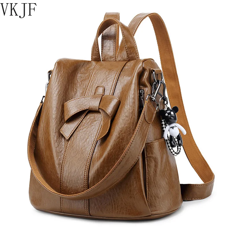 

Trendy Anti-theft Backpack Female 2021 Spring and Summer New Fashion Multi-purpose Cute Bow Backpack Travel Bag