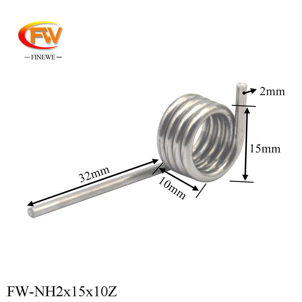 

FINEWE 2pcs/lot SUS304 Torsion Spring 2mm 90 degree with custom service