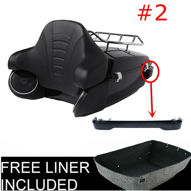 Мотоцикл король багажник Спинки Хвост Светильник W/колонки стойки для Харли Тур