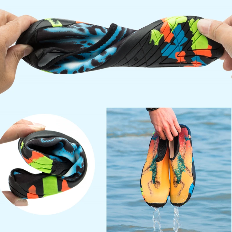 

2020 Water Shoes Woman Swimming Diving Socks Barefoot Shoes Men Summer Non-slip Beach Aqua Shoes Sneakers comfort unisex