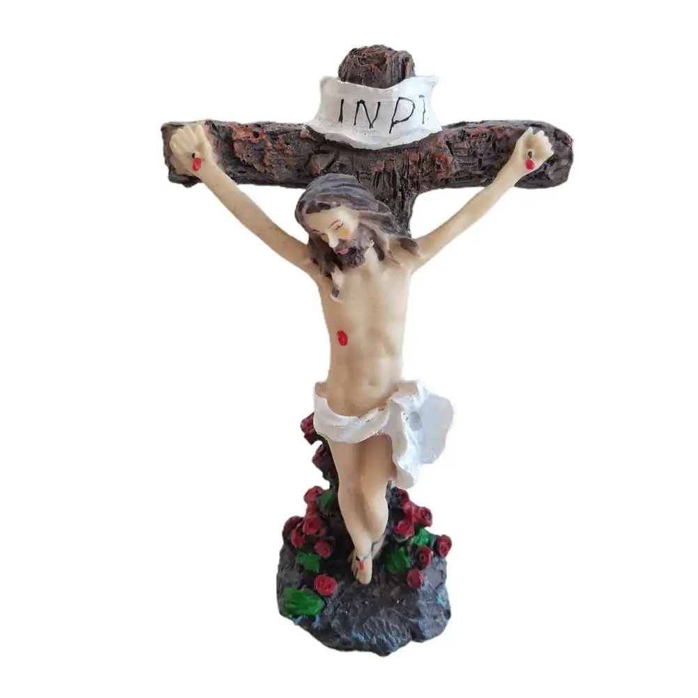 

Миниатюрная Статуэтка Иисуса Креста из смолы, Декор для дома на тему Рождества, Иисуса, статуя Марии, Иосифа