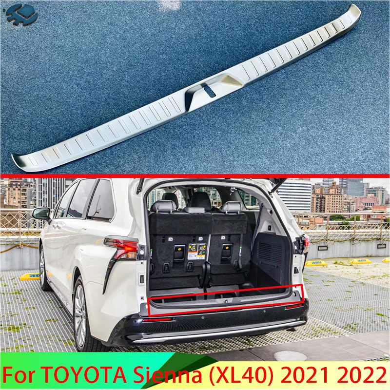 

Для Toyota Sienna (XL40) 2021 2022 автомобильные аксессуары из нержавеющей стали защита заднего бампера оконный порог внешние Багажники пластина педаль