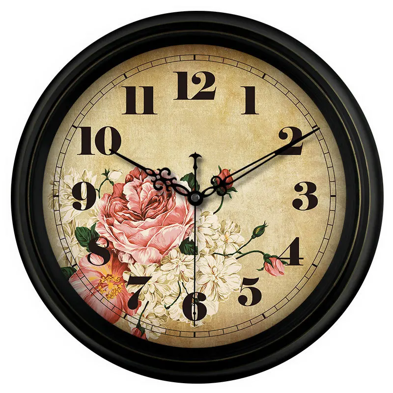 Винтажные настенные часы для гостиной и офиса креативные модные ретро бесшумные