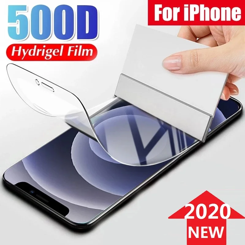 

Hydrogel Protective Film for iPhone 12 Mini 11 Pro Max XS X XR iPhone 8 7 6 Plus SE 2020 (Not Glass) Screen Protector Film Foil