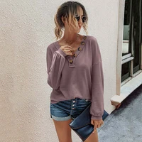 2021 autumn knitted jumper women fashion button striped pullover ladies casual loose v neck long sleeve sweaters knitwear