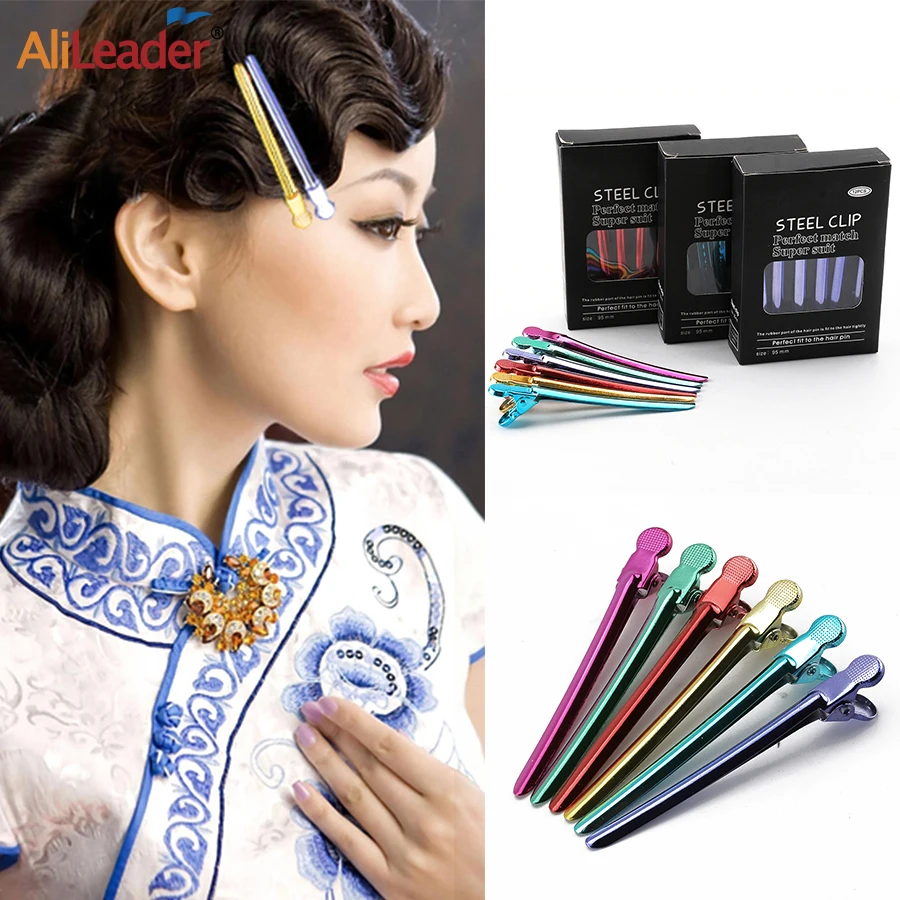 Alileader 12 шт цветные металлические заколки-бантики для волос Парикмахерская сделай