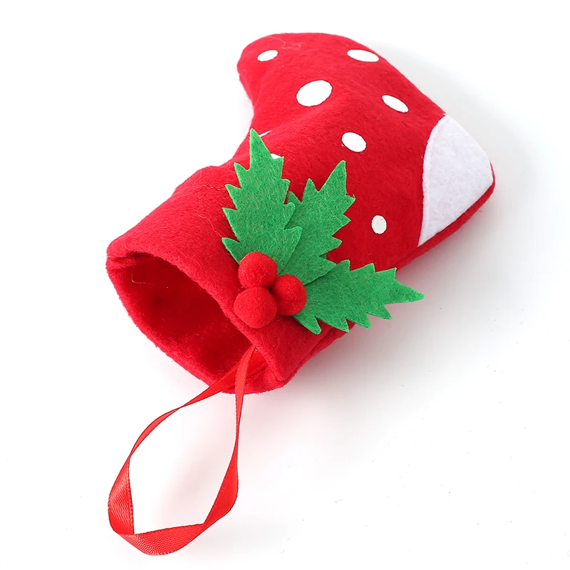 1/2/3/4Pcs 2019 New Fashion Cute Christmas Decorations Party Strawberry Candy Socks Xmas Gifts Bag | Дом и сад