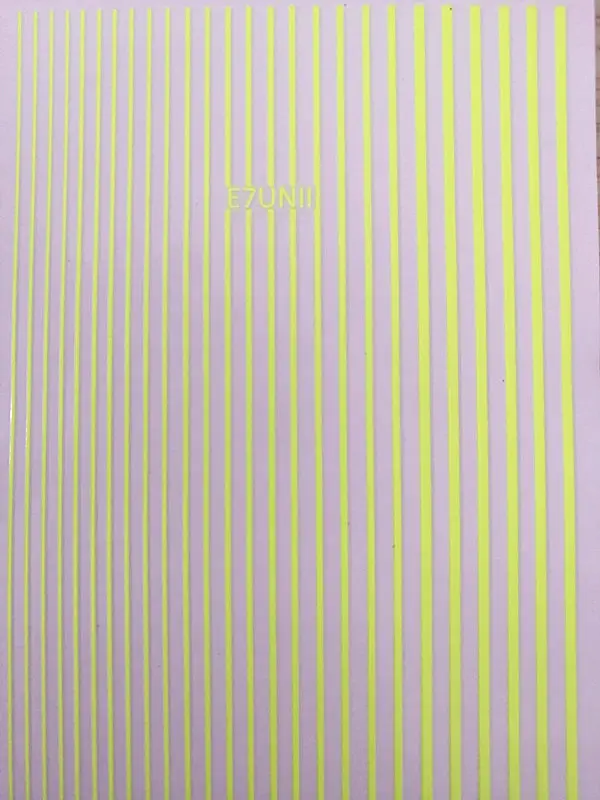 yellow 1 шт., 3D флуоресцентная наклейка, кривые полосы, линии, наклейки для ногтей, s клей, полоскание, коснитесь, украшения, инструмент для дизайна ногтей, аксессуары для маникюра - Цвет: yellow