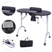 nail table portable mdf manicure table spa beauty salon equipment desk with dust collector cushion fan two colors